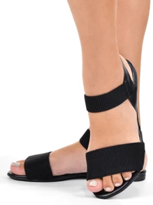 Women Flat Sandals - màu đen - Xem 2
