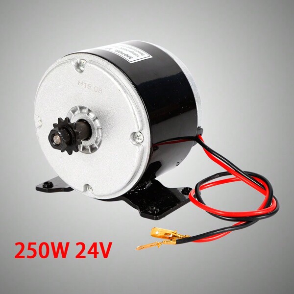 DC Bürsten Motor 250W 24V Elektrobürste Permanent Magnet Motor für E-Bike Elektroroller 2750RPM