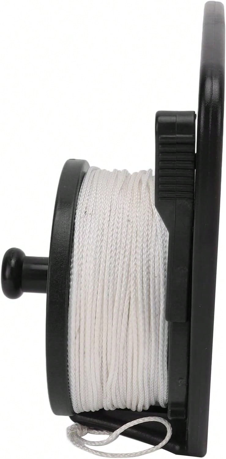 Scuba Dive Reel With Thumb Stopper, 46m High Visibility Retractable