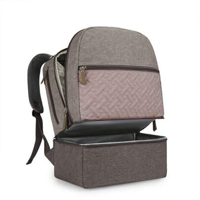 Maternal And Child Travel Mommy Bag For Outdoor Dining, Baby Food Fresh-Keeping And Insulation Backpack, Milk Storage Mom Bag