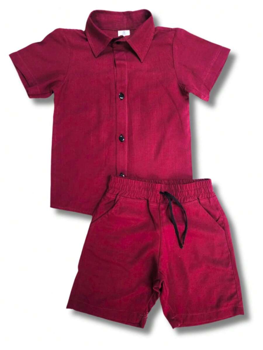 Tween Boys Sets - Burgundy - View 1