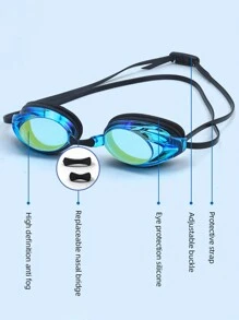 1pc Swim Goggles - Swimming Goggles, Professional Anti Fog No Leaking Protection Wide View Swim Goggles For Women Men Adult