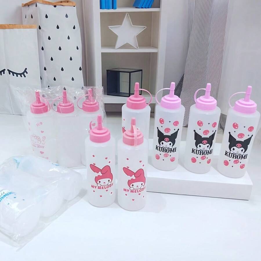 挤压瓶：不含聚氯乙烯的冰箱塑料调味品分配器，用于酱汁、沙拉和调味品 - 彩色 - 查看 1