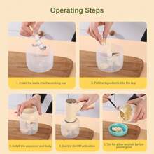 2-In-1 Cooking Machine Wireless Electric Mini Cooking Machine - Eggbeater Cream Blender - Handheld Charging Garlic Cooking Machine - Multicolor - View 2