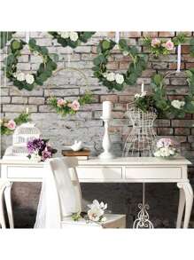 12pzs Centro De Mesa Con Forma De Aro De Metal , Aros florales de metal de  para centro de mesa, con aro de metal para decoración de boda30cm - Dorado - Ver 3