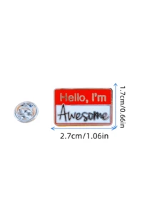 1pc Alphabet Motivational Alloy Brooch Pin For Personalized Clothing, Backpack Or Party Gift - Color - View 5