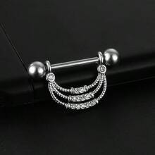 1 Set de Joyas de Piercing para Pezones con Circonita de Moda - uñas de pezón - Ver 1