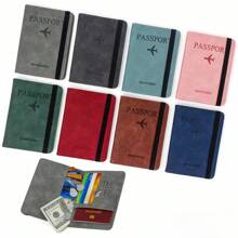 多功能护照夹 PU 皮革套，简约风格旅行钱包，带多个卡槽，旅行用品，旅行收纳袋，旅行用品，旅行钱包，护照夹，护照钱包，海滩度假包，夏季