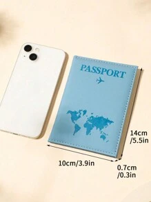 1个哑光护照夹，带字母印刷和固定边缘设计，适合国际旅行，可用作护照夹、护照盒、护照钱包、护照袋，也适合度假旅行、旅行收纳、旅行配件、旅行钱包、护照夹、护照钱包、沙滩度假包、夏季旅行包。