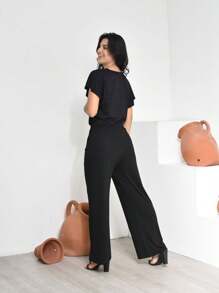 Women Two-Piece Outfits - 黑色 - 查看 2