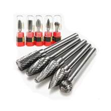 Fresas Grabado Y Desbaste P/mototool Rectificador Cnc De 6mm 1/4. Carburo de tungsteno - Plateado - Ver 2