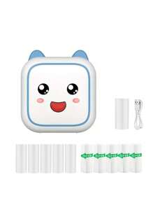 Sticker Printer - Mini Thermal Printer, Portable Inkless Sticker Maker, Bluetooth Pocket Phone Printer,  Thermal Label Printer For Learning Assistance, Study Notes, Journal - Blue - View 8