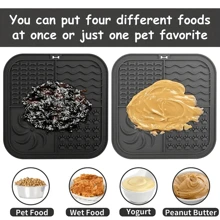1/2 pièces Tapis de lèche carré pour chiens, bol d'alimentation lente en silicone avec ventouse, tapis d'entraînement pour chiens