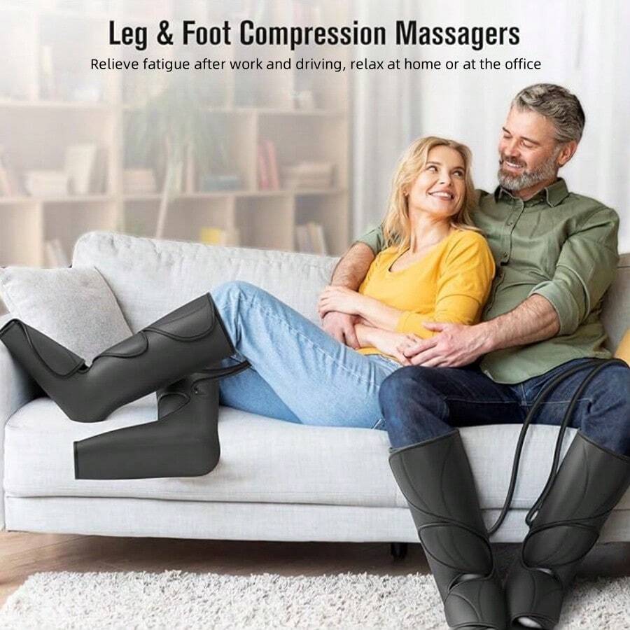 A Pair Of Air Leg Massagers To Promote Blood Circulation And Relaxation Foot And Calf Massage Makes A Great Gift! - View 1