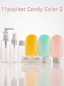 11pcs/Set Refillable Silicone Flexible Tube Travel Bottles Set - Leak Proof And Squeezable For Shampoo, Lotion, And Toiletries - Perfect For Carry On And On-The-Go Use,Travel Bottles Set, Refillable Cosmetic Containers Empty Shampoo Shower Gel Tubes For Toiletries Shampoo And Body Wash Liquid Travel Bottles Lotion Sub Bottle Squeezable Containers.Travel Bottles For Toiletries Leakproof Refillable Travel Size Containers For Shampoo Conditioner Liquids Lotion Soap Body Wash Men And Women Business, Portable Accessories Storage