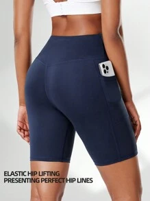 3 件套女式高腰健身紧身裤，带侧袋，紧身弹力 5/3 瑜伽短裤，适合跑步、训练和骑自行车女式平角短裤 - 彩色 - 查看 10