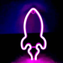 1pc Flame Neon Light Sign, Rocket Battery Powered Or USB Powered LED Decorative Light Flame, Size 11x7.36x0.7in (28x18.7x1.8cm), For Table And Wall Decoration, Suitable For Girls' Room, Dorm Room, Bar, Yard, Camping, Anniversary, Valentine's Day, Birthday Party Home Decoration, Halloween, Christmas And Other Festive Gifts - White - View 17