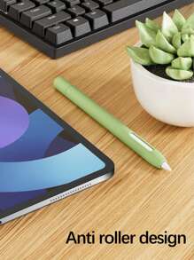 1 pieza Funda protectora de silicona compatible con Apple Pencil 3 lápiz capacitivo con estuche de lápiz USB-C, compatible con lápiz para iPad - Multicolor - Ver 3