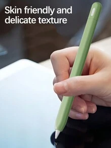 1 pieza Funda protectora de silicona compatible con Apple Pencil 3 lápiz capacitivo con estuche de lápiz USB-C, compatible con lápiz para iPad - Multicolor - Ver 4