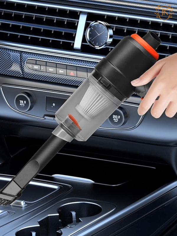 JK mini aspiradora para interiores de coche 2 en 1, aspira y sopla aire  Aspirador De Mano Portátil Inalámbrica