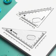 Juego de 7 piezas/caja que incluye regla, compás, regla triangular, útiles escolares, estuche a prueba de roturas, compás para geometría, juego de transportador, kit de geometría, herramientas de dibujo, juego de dibujo técnico (con un número aleatorio de minas en cada set), útiles escolares, de vuelta a la escuela