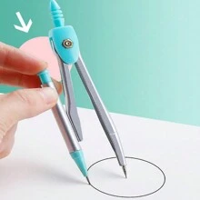 Juego de 7 piezas/caja que incluye regla, compás, regla triangular, útiles escolares, estuche a prueba de roturas, compás para geometría, juego de transportador, kit de geometría, herramientas de dibujo, juego de dibujo técnico (con un número aleatorio de minas en cada set), útiles escolares, de vuelta a la escuela