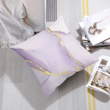 4 Vỏ Gối Có Họa Tiết Đá Cẩm Thạch Vàng Tím, Vỏ Gối Nghệ Thuật Polyester Trừu Tượng Hiện Đại Vỏ Gối Vuông Mềm, Cho Phòng Khách, Phòng Ngủ, Ghế Sofa, Giường, Xe Hơi, Trang Trí Nhà Cửa (Không Có Lõi Gối) - Nhiều màu - Xem 8