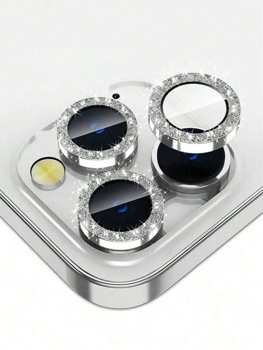 水钻相机镜头保护膜套装适用于 Phone 12/12 Mini/12 Pro/12 Pro Max、Phone 13/13 Mini/13 Pro/13 Pro Max、Phone 11/11 Pro/11 Pro Max、Phone 14/14 Puls/14 Pro/14 Pro Max、Phone 15/15 Puls/15 Pro/15 Pro Max，镶嵌仿钻装饰相机盖钢化玻璃保护盖，彩色仿钻