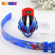 Skmei 1 cái Time MA Creative New Cool Trẻ em Đồng hồ điện tử, Đồ chơi Đồng hồ thời trang dành cho học sinh dành cho trẻ em - Màu xanh lam - Xem 2