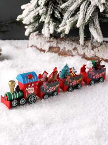 1 件木制彩色彩绘饼干圣诞夜礼物 4 节迷你火车装饰（手工 DIY 工艺品，轻微色差、零件错位和溢胶均属正常现象） - 彩色 - 查看 13