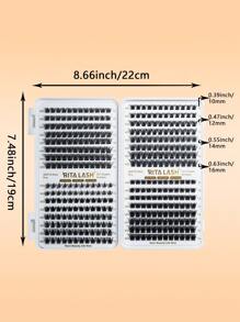 RITALASH RITALASH 384PCS 4 Style Cluster Lashes Book Individual Lashes Clusters Eyelash Extensions False Eyelashes DIY Wispy Fluffy Lash Extension Kit Reusable False Eyelashes Natural Look Mix 10-16mm