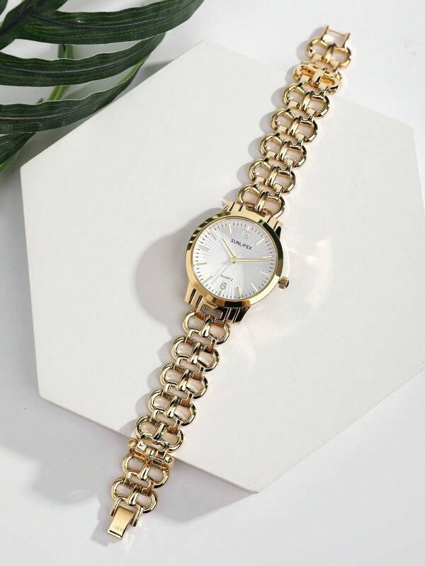 Women's Vintage & Artistic Quartz Bracelet Watch For Summer (With A Watch Band Adjuster As Gift)