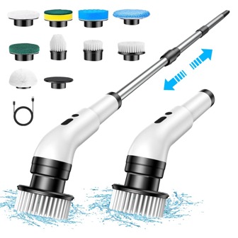 Electric Spin Scrubber, Adjustable In Two Modes 450 RPM Electric Scrubber For Cleaning Electric Cleaning Brush For Bathroom/Sink/Window,Garden Tools