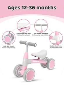 sejoy Other Kids Tricycles, Scooters, & Wagons - Pink - View 3