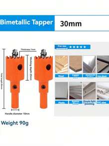 DAIEN 5 件装木工开孔锯钻头适用于金属制品、石膏板、塑料、锡 - 多功能开孔器套装 - 開孔器鑽頭 - 查看 8