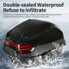 WANSLO Motorcycle Top Box 35L Motorcycle Tail Box Universal Thickened Large Compartment General Storage Box Givi Box Motor Box With Base Plate Sec Top Box For Motorcycle - Silver - View 1