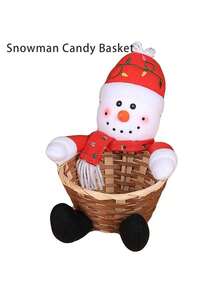 1 pieza canasta de dulces para decoración navideña, pequeña caja de dulces para decoración de mesa - Multicolor - Ver 9