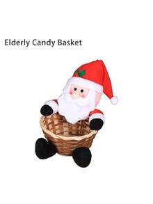 1 pieza canasta de dulces para decoración navideña, pequeña caja de dulces para decoración de mesa - Multicolor - Ver 8