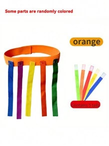 幼儿园抓尾巴游戏，户外亲子运动，儿童互动玩具套装，促进团队训练合作与协调，适合男孩和女孩的耐用玩具带 - 彩色 - 查看 4