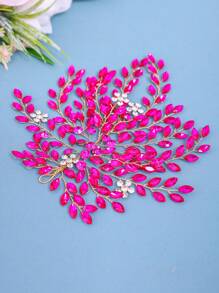 1pc Elegant Crystal Decorated Hair Band, Bridal Wedding Hair Accessories, Women/Girls' Daily/Party Hair Decor