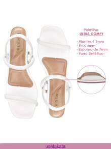 Takata Women Heeled Sandals - 白色 - 查看 4