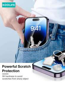 3 件 Koolife 钢化玻璃屏幕保护膜，全屏高清透明带黑色印花边缘，防指纹，触感顺滑，兼容 17 ProMax/17/17 Pro/17 Air/12/12 Pro/12 ProMax/13/13 Pro/13 ProMax/14/14 Plus/14 Pro/14 ProMax/15/15 Pro/15 Plus/15 ProMax/16/16 Pro/16E/16 ProMax - 黑色絲網印刷邊 - 查看 4