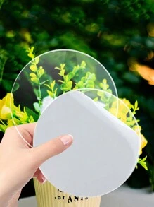 10 piezas de disco acrílico transparente con orificio, hoja redonda en blanco de acrílico para manualidades DIY de adornos de festival, Navidad