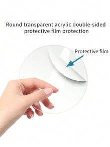 10 piezas de disco acrílico transparente con orificio, hoja redonda en blanco de acrílico para manualidades DIY de adornos de festival, Navidad