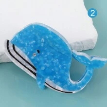 1pc Creative Whale Pattern Acetate Hair Claw Clip Non-Slip Strong Hold Jaw Clips Headwear For Women Fall Winter Hair Clip Hair Accessories For Women For Vacation Outfits Woman
