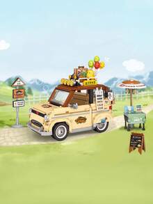 LOZ 新品积木益智儿童拼装玩具露营帐篷模型套装咖啡车创意摆件男孩女孩小颗粒积木生日礼物房间装饰 - 彩色 - 查看 11