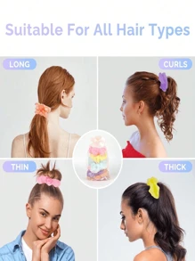 Set de 7 scrunchies para el cabello de mujer con LED, lazos para el cabello de hilo de colores con múltiples modos de luz para discoteca, fiesta, Halloween, Navidad, decoración festiva, accesorios para fiesta neón, decoraciones de Halloween, decoraciones de Acción de Gracias, decoraciones de otoño, regalos de Halloween