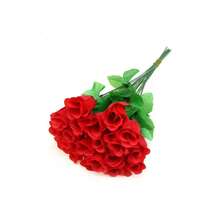 20/10/5/3入組人工小玫瑰花套裝，適用於家居裝飾、客廳、電視櫃、臥室、餐桌、婚禮、派對等 - 玫瑰紅 - 查看 8