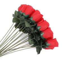 20/10/5/3入組人工小玫瑰花套裝，適用於家居裝飾、客廳、電視櫃、臥室、餐桌、婚禮、派對等 - 玫瑰紅 - 查看 3