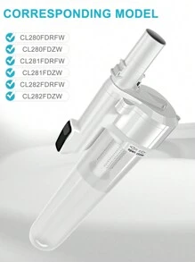 Makita Compatible 13.53oz Large Capacity Integrated Gas Cyclone Attachment For Cordless Vacuums - White - View 4